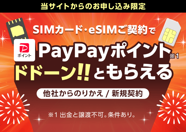 ワイモバイルSIMのみ乗り換え特典